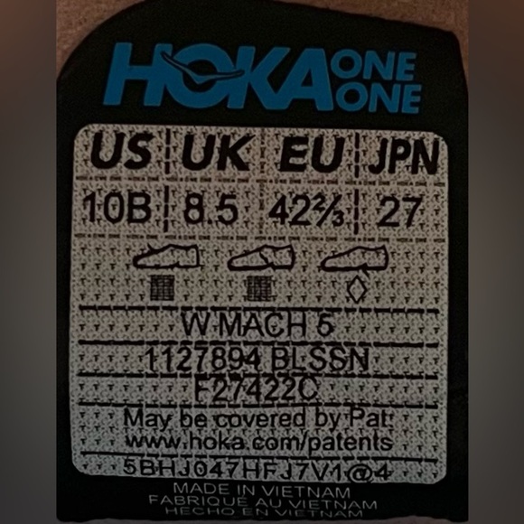 Hoka One One Mach 5 LIGHTWEIGHT Wmns Sz 10 Running Shoes Sneakers Baby Lavender - Picture 11 of 12